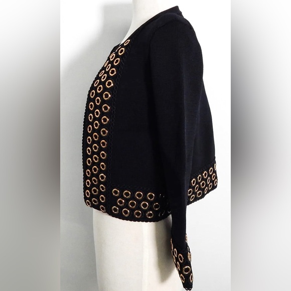 MAJE Music Knitted Black Cardigan Size 1 Small - Picture 3 of 10